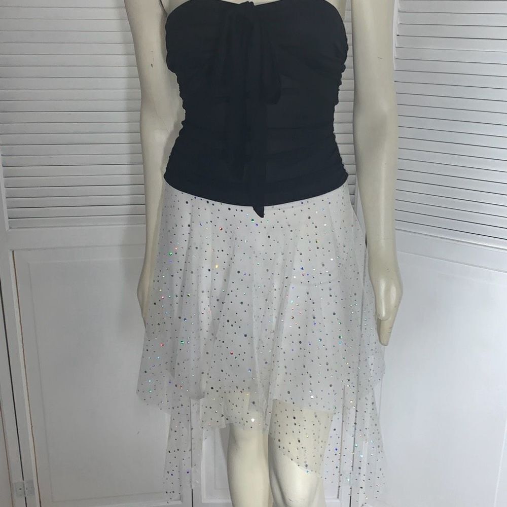 Vintage 90’s Sheer Double Layered Asymmetrical Fairycore Party Dress Size Small